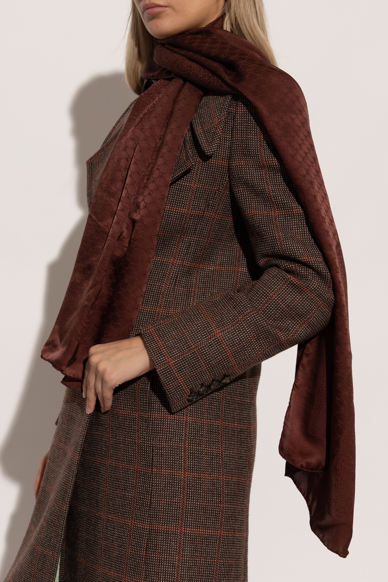Brown Scarf with monogram Moschino - Vitkac Australia